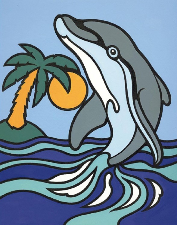 Картина по номерам «Дельфин»