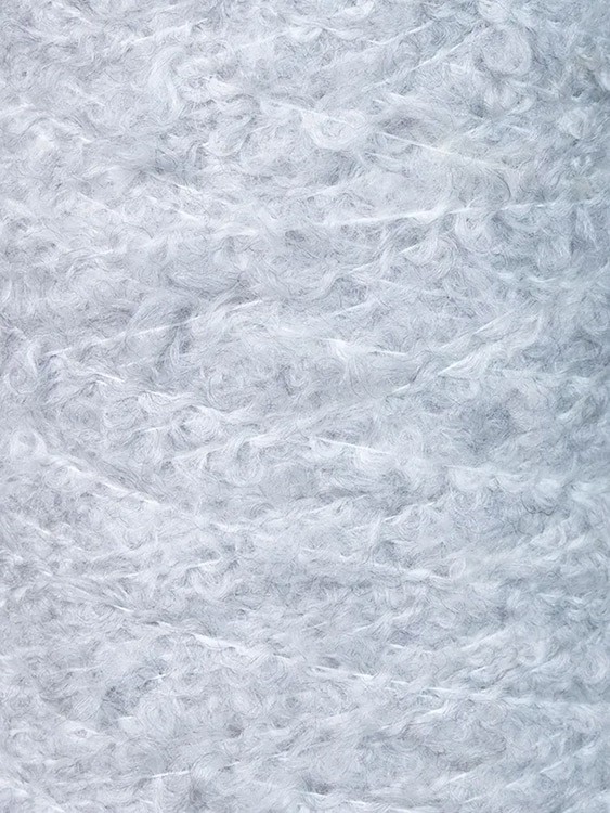 Пряжа бобинная OnlyWe Organic boucle (Органик букле) (BU02), серый, 1 шт., 200 г — картинка 2