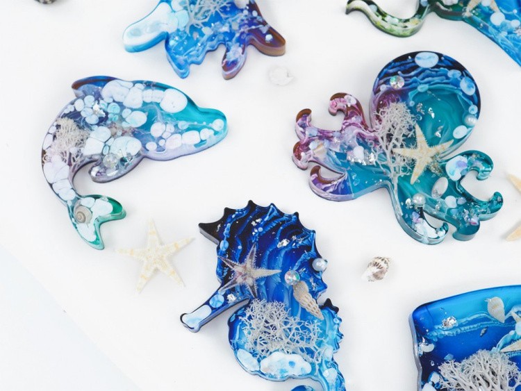 Силиконовый молд - Морской №2, 26x13см, 1 шт. — картинка 8