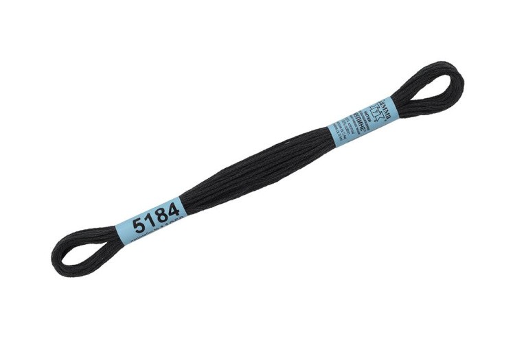 Нитки для вышивания Gamma мулине, 24 шт. по 8 м, цвет: 5184 черно-серый — картинка 2