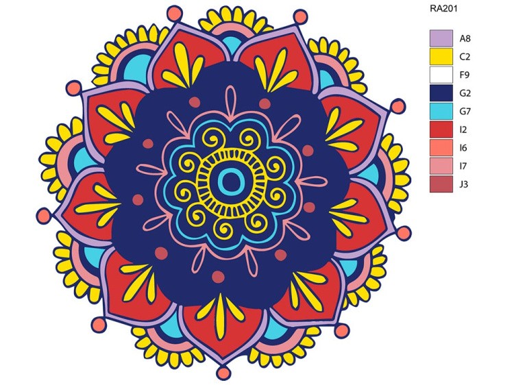 Картина по номерам «Красочная мандала» — картинка 2