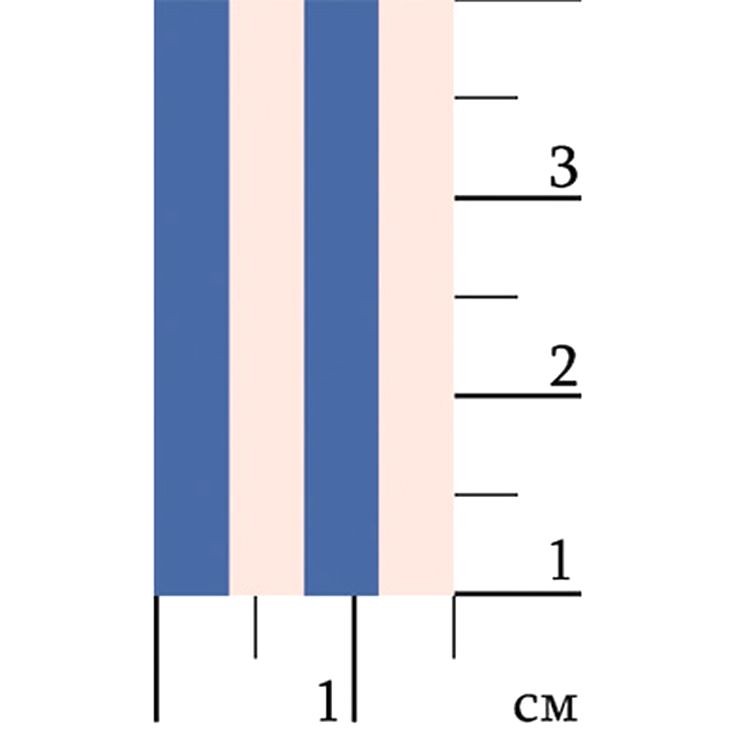Ткань для пэчворка «БАБУШКИН СУНДУЧОК», 50x55 см, 140 г/м2, 100% хлопок, цвет: БС-34 полоска, ярко-синий, Peppy — картинка 2
