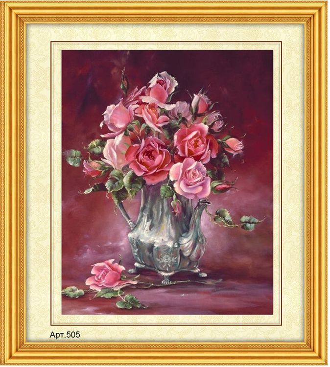 Набор вышивки бисером «Натюрморт с розами»