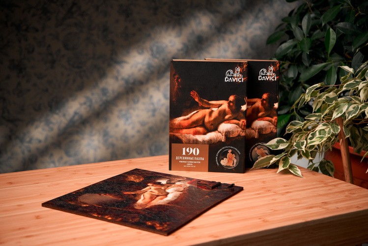 Деревянные пазлы DAVICI «Даная» Рембрандта Харменса ван Рейна — картинка 6