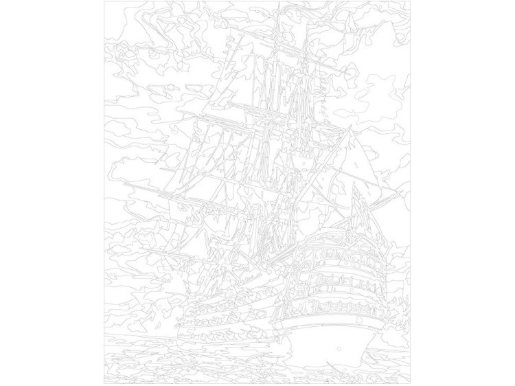 Картина по номерам «Фрегат» — картинка 3