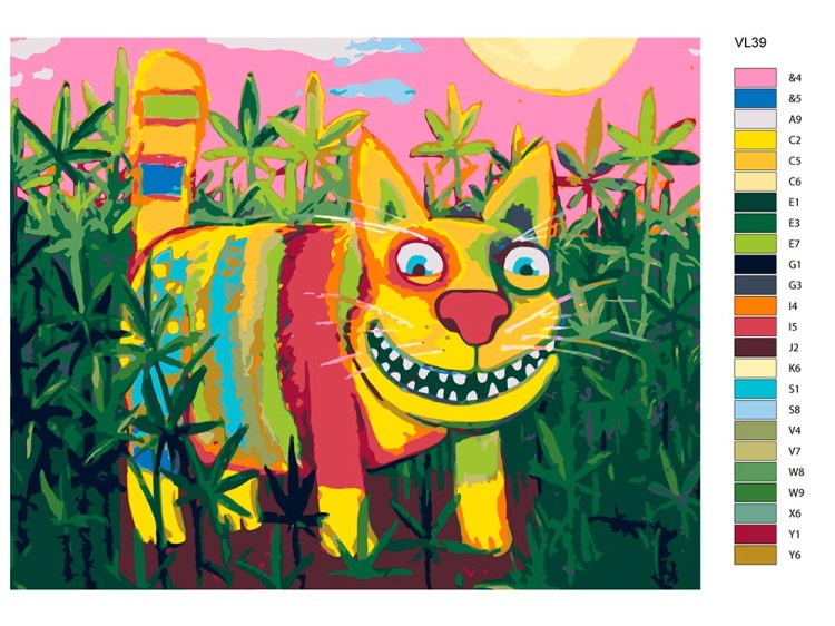 Картина по номерам «Веселый кот» — картинка 2