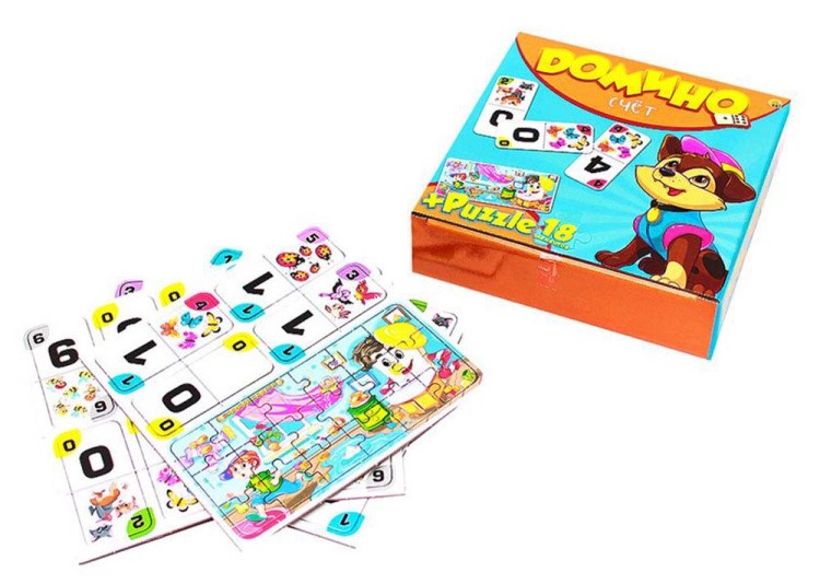Домино + пазлы (18 элементов) «Счет» — картинка 2