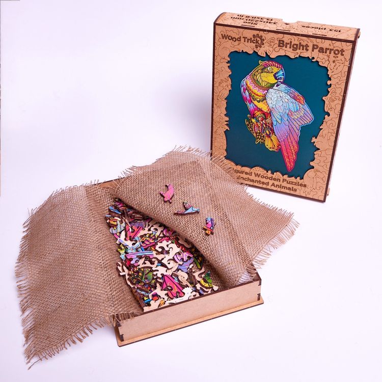 Деревянный пазл Wood Trick «Яркий Попугай» — картинка 10