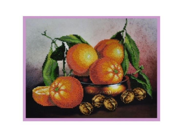Набор для вышивания бисером «Натюрморт с апельсинами»