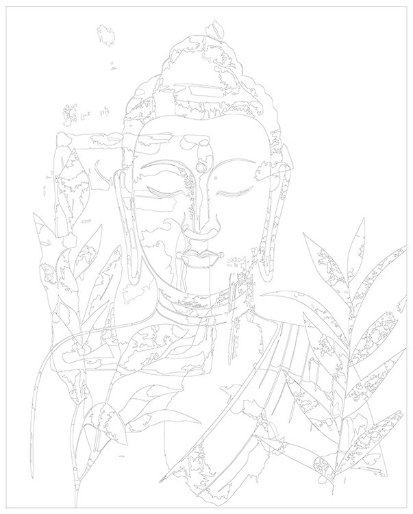 Картина по номерам «Религия буддизм: Будда минимализм арт» — картинка 3