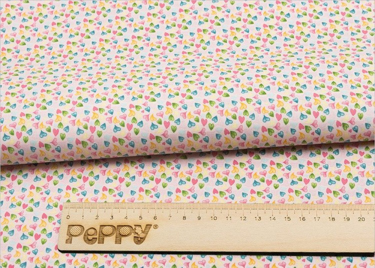 Ткань для пэчворка Нежная История, 146 г/м², 50х55 см, 100% хлопок, цвет: розовый, принт, Peppy — картинка 2