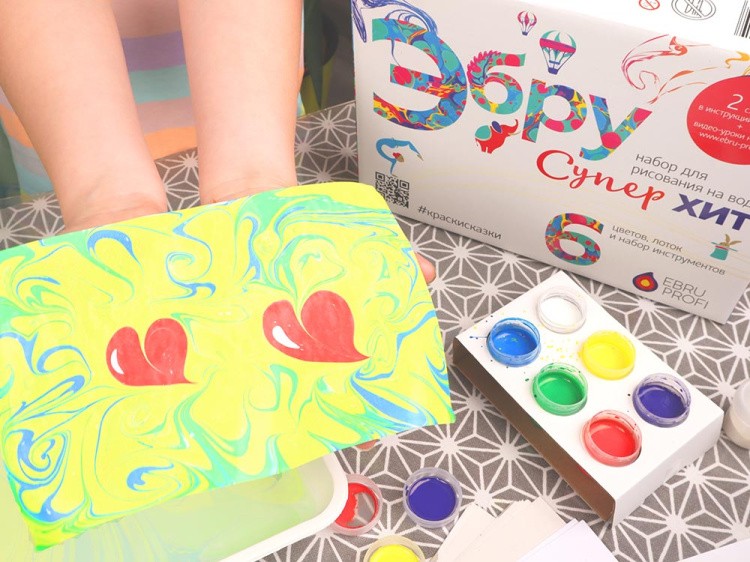 Набор для эбру «Супер Хит» 6 цветов, Эбру-Профи — картинка 7