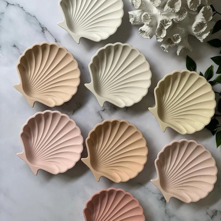 Силиконовый молд - Блюдце морская ракушка, 11x11см — картинка 4