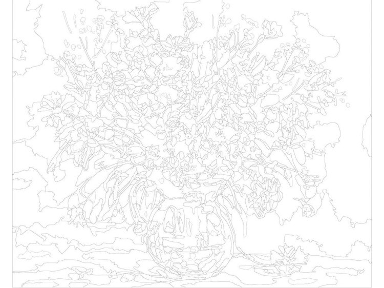 Картина по номерам «Васильки в вазе» — картинка 3