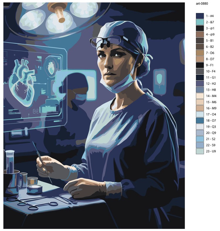 Картина по номерам Медицина врач хирург в больнице — картинка 2