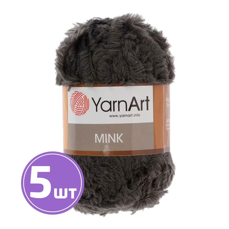 Пряжа YarnArt Mink (343), темно-полевой, 5 шт. по 50 г