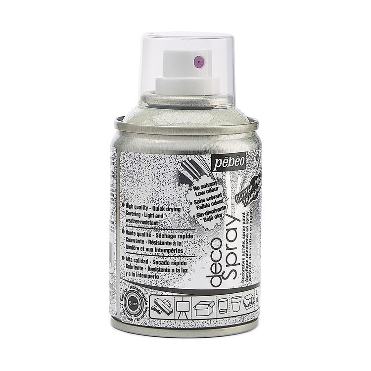 Краска на водной основе decoSpray, 093792 Под серебро с глиттером — картинка 4