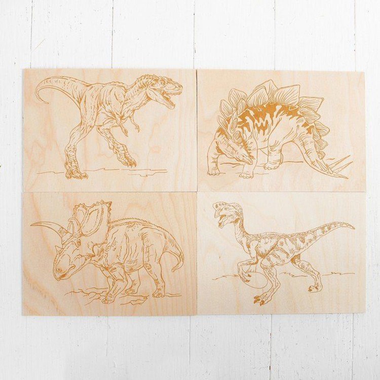 Доски для выжигания, 5 штук, серия Динозавры — картинка 2