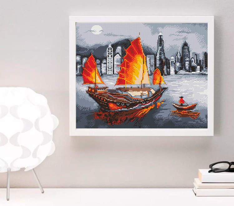 Алмазная вышивка «Гонконг» — картинка 3