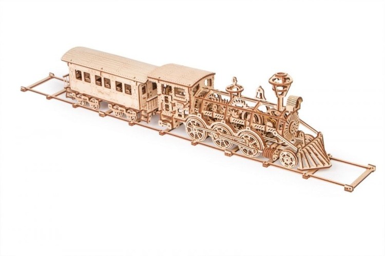 Конструктор из дерева «Локомотив R17 с рельсами», Wood Trick — картинка 4