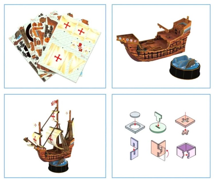 3D пазл CubicFun «Корабль Санта-Мария» — картинка 3