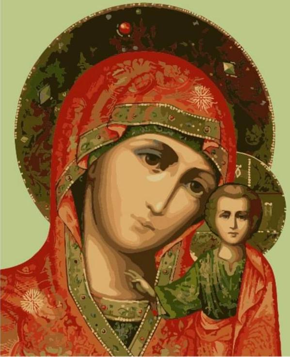 Картина по номерам «Казанская икона Божией Матери»