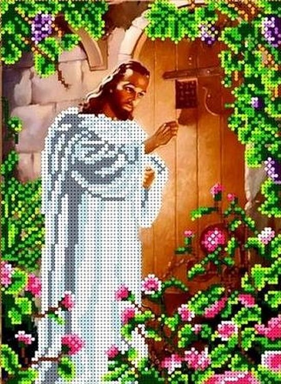 Рисунок на ткани «Иисус стучащий в дверь»