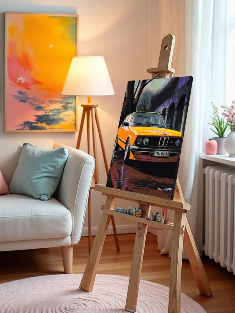 Картина по номерам, светящаяся в темноте «Машина BMW, неон» — картинка 10