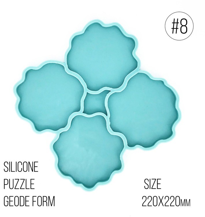 Силиконовый молд в виде среза камня puzzle Geode, модель№8, Craftsmen.store — картинка 2