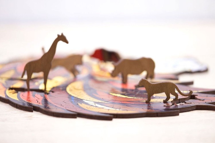 Деревянный пазл-головоломка «Лев L», Eco Wood Art — картинка 3