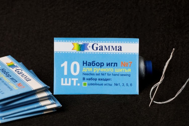 Иглы для шитья ручные набор №7 для ручного шитья 10 шт., Gamma — картинка 3