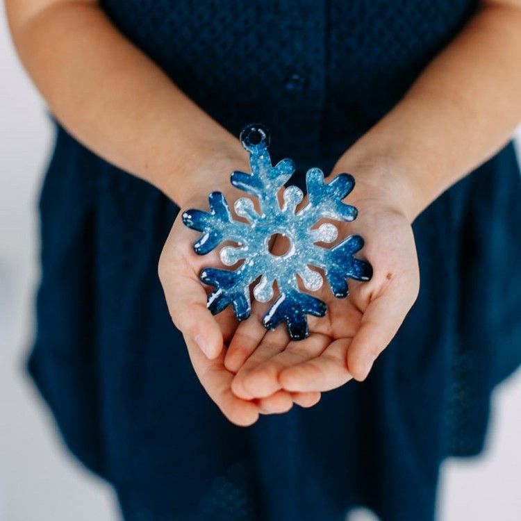 Елочная игрушка Снежинка №5 - Силиконовый молд, ResinArt — картинка 3