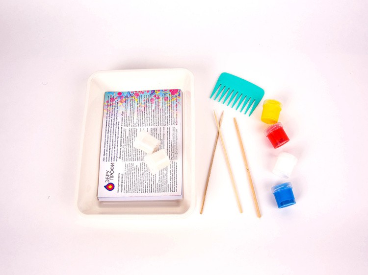 Набор для эбру «Хит» 4 цвета, Эбру-Профи — картинка 4