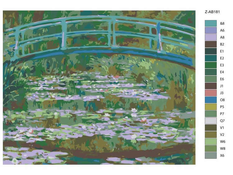 Картина по номерам «Мост через пруд» — картинка 2