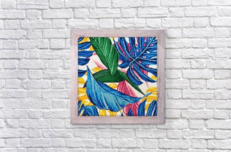 Алмазная вышивка «Тропические листья» — картинка 3