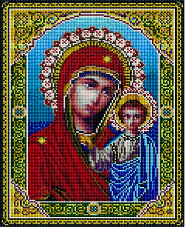 Алмазная вышивка «Казанская икона Божией Матери»