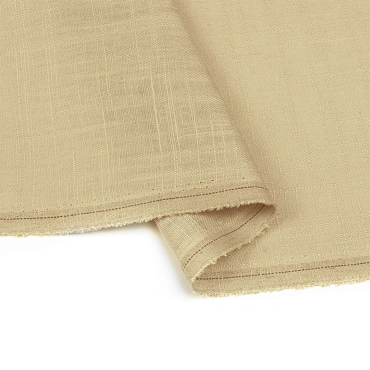 Ткань льняная, 1 м x 140 см, 190 г/м², цвет: бежевый, TBY — картинка 4