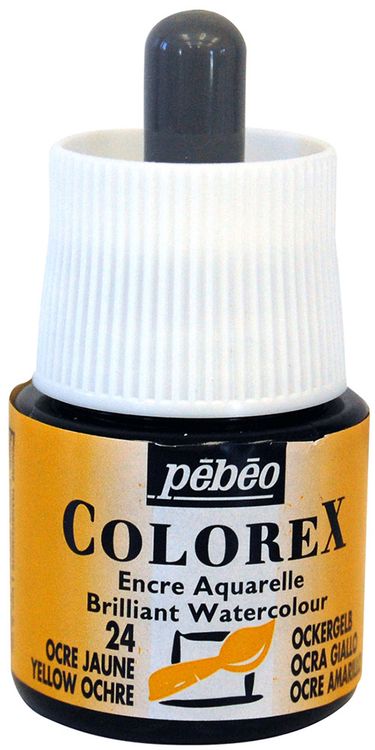 Акварельные чернила Pebeo Colorex (охра желтая), 45 мл