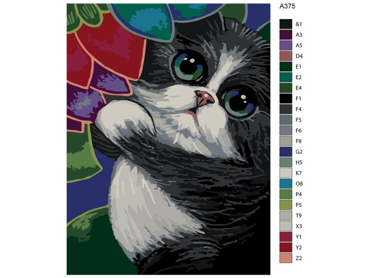 Картина по номерам «Котенок» — картинка 2