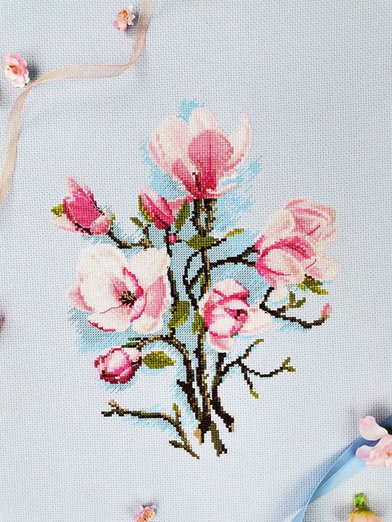 Набор для вышивания «Розовая магнолия» — картинка 2