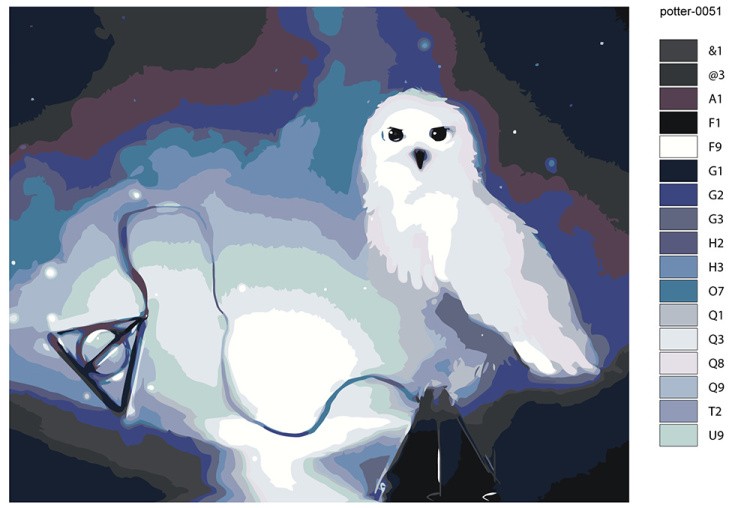 Картина по номерам «Гарри Поттер: Дары смерти и сова Букля» — картинка 2