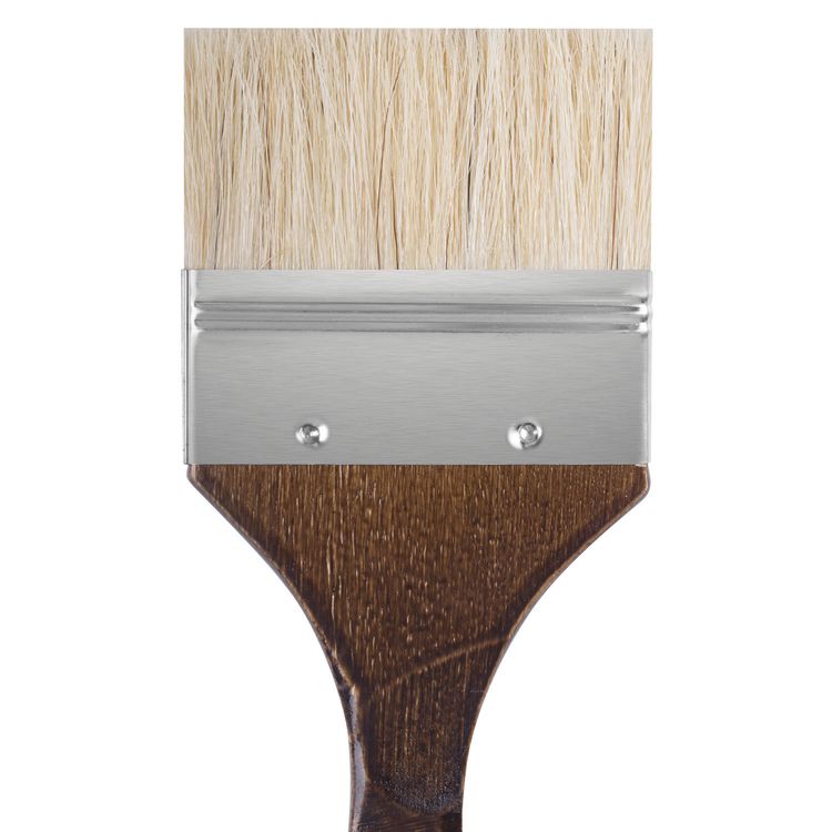 Кисть художественная профессиональная Art Classic, щетина, флейц, № 75, короткая ручка, Brauberg — картинка 3