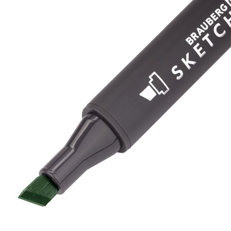 Маркер для скетчинга двусторонний 1 мм - 6 мм BRAUBERG ART CLASSIC, цвет: зеленый — картинка 2