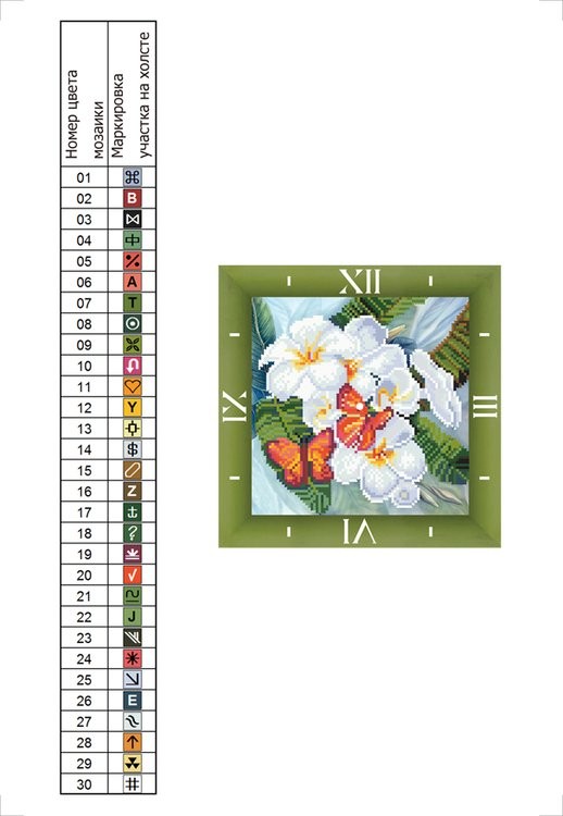 Алмазные часы «Бабочки и магнолии» — картинка 2