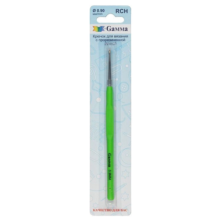 Крючок с прорезиненной ручкой, сталь, 0,9 мм, 13 см, Gamma — картинка 3