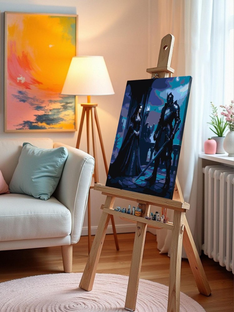 Картина по номерам Рыцарь и девушка принцесса Готика — картинка 10