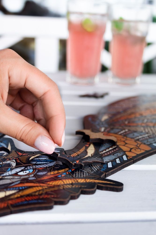 Деревянный, фигурный пазл EWA «Летучая Мышь L», 39x54 см — картинка 5