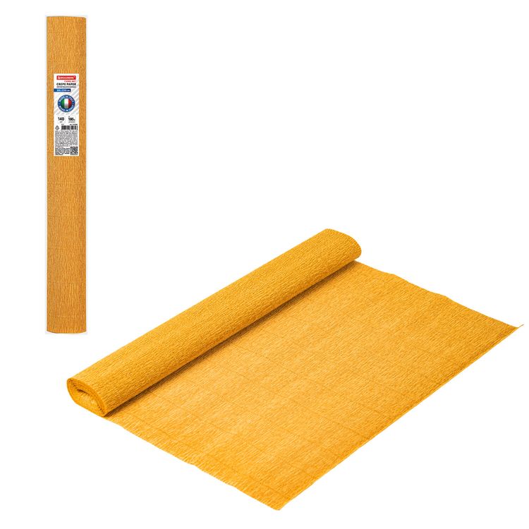 Бумага гофрированная Fiore 140 г/м2, светло-оранжевая (976), 50х250 см, Brauberg