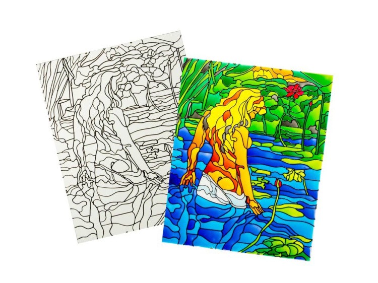 Витраж-раскраска «Купание» — картинка 3