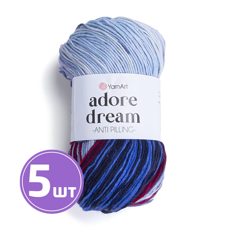 Пряжа YarnArt Adore Dream  (Адоре Дрим) (1075), мультиколор, 5 шт. по 100 г